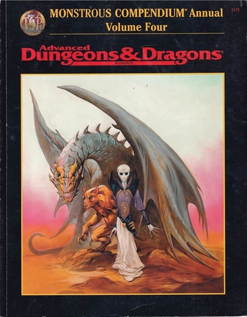 Advanced Dungeons & Dragons - Monstrous compendium annual volume Four - (B-Grade) (Genbrug)